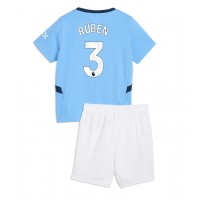 Dres Manchester City Ruben Dias #3 Domáci pre deti 2024-25 Krátky Rukáv (+ trenírky)